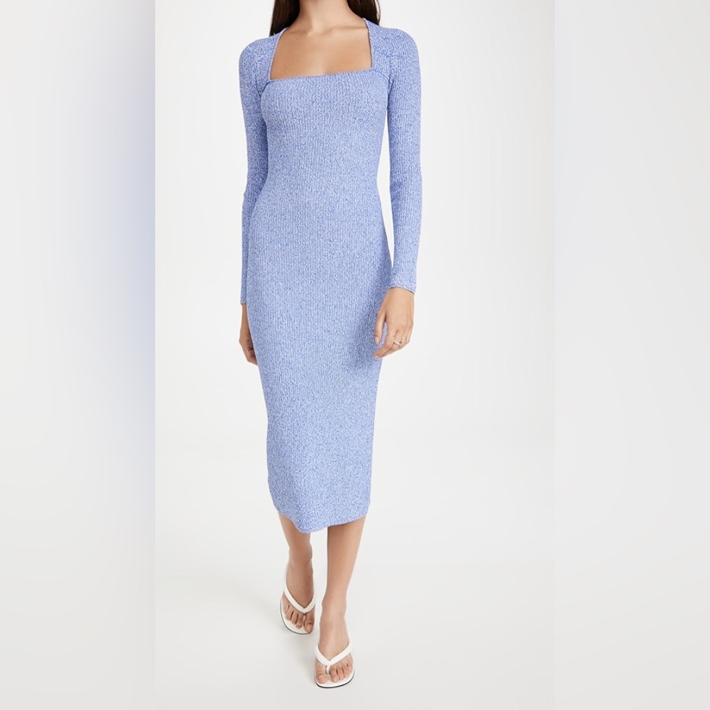 Ganni Melange Rib Knit Dress - Picture 2 of 8
